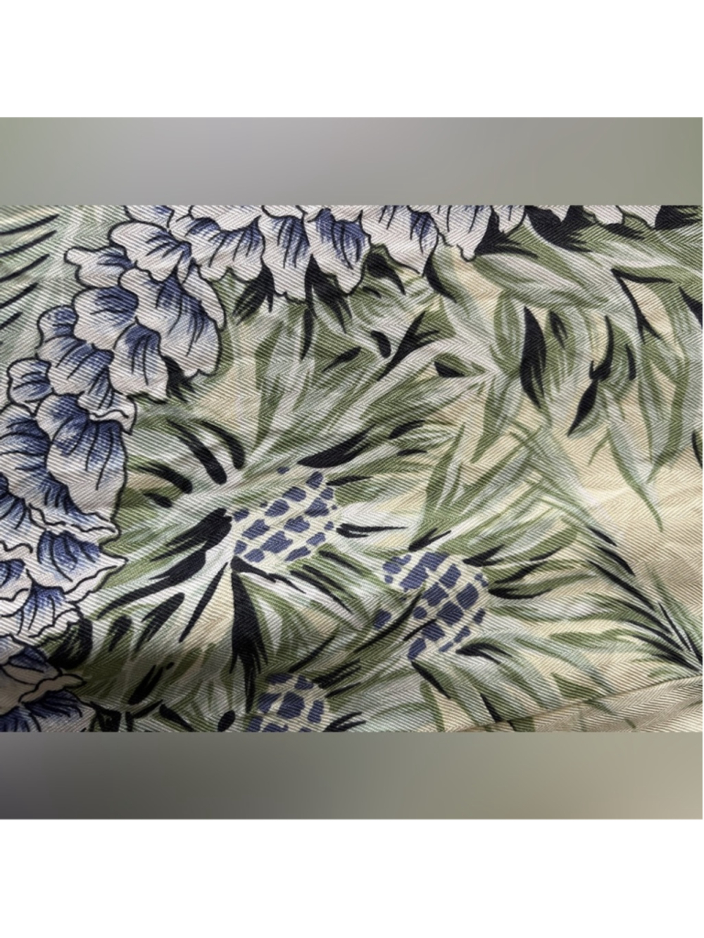 Hawaiian Silk Wrap Skirt Tommy Bahama Palm Floral Mini - green pink -small - Picture 11 of 12
